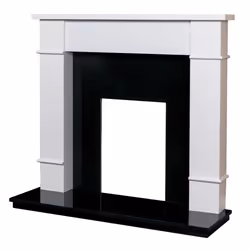 Adam Linton Surround in Pure White & Black Granite Stone with Downligh