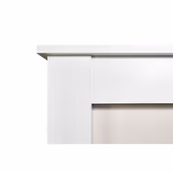 Adam Buxton Fireplace in Pure White & White Marble, 48 Inch