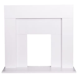 Adam Miami Fireplace Suite in Pure White, 48 Inch