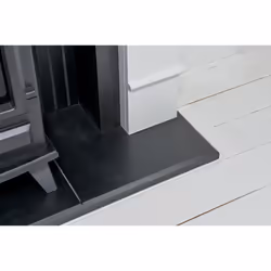 Adam Oxford Stove Suite in Pure White with Hudson Electric Stove in Black, 48 Inch