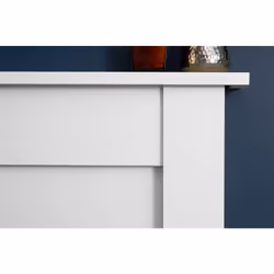 Adam Sutton Fireplace in Pure White with Colorado Electric Fire in Bru