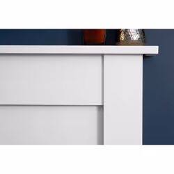 Adam Sutton in White with Helios Electric Fire in Brushed, 43 Inch
