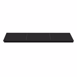 Adam Honed Black Granite Stone Hearth, 54 Inch