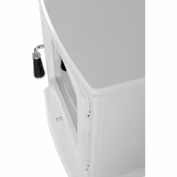 Adam Aviemore Electric Stove in White Enamel with Straight Stove Pipe