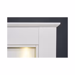 Adam Eltham Fireplace in Pure White with Downlights & Colorado Bio Ethanol in Black, 45 Inch