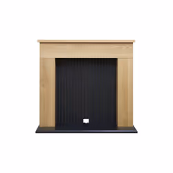 Adam Innsbruck Stove Fireplace in Oak & Black, 45 Inch