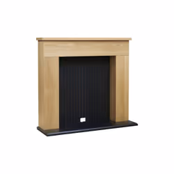 Adam Innsbruck Stove Fireplace in Oak & Black, 45 Inch
