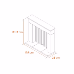 Adam Innsbruck Stove Fireplace in Oak & Black, 45 Inch