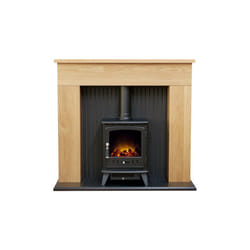 Adam Innsbruck Fireplace Oak Aviemore Electric Stove Black, 45 In