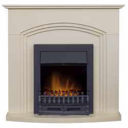 Adam Truro Fireplace in Cream with Blenheim Electric Fire in Black,  4