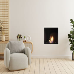 Adam Quatro Bio Ethanol Large Inset Fire in Black