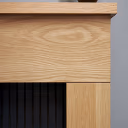 Adam Innsbruck Stove Fireplace in Oak with OKO S1 Bio Ethanol Stove in