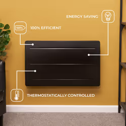 Adam Onyx 1500W Ceramic Core Electric Radiator in Anthracite