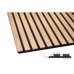 Fuse Acoustic Wooden Wall Panel in Natural Oak, 1.2m x 0.6m