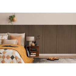 Fuse Acoustic Wooden Wall Panel in Smoked Oak, 1.2m x 0.6m