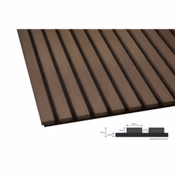 Fuse Acoustic Wooden Wall Panel in Smoked Oak, 1.2m x 0.6m