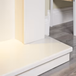 Adam Avila White Marble Fireplace with Downlights, 48 Inch