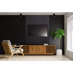 Fuse Acoustic Wooden Wall Panel in Charcoal Oak, 2.4m x 0.6m
