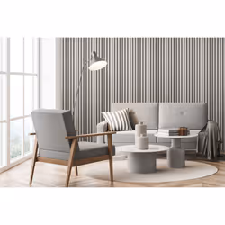 Fuse Acoustic Wooden Wall Panel in Grey Oak, 2.4m x 0.6m