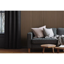 Fuse Acoustic Wooden Wall Panel in Smoked Oak, 2.4m x 0.6m