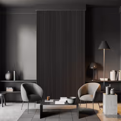 Fuse Acoustic Wooden Wall Panel in Black Oak, 2.4m x 0.6m