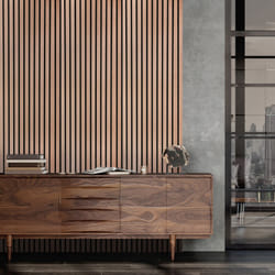 Fuse Acoustic Wooden Wall Panel in Brushed Copper, 2.4m x 0.6m
