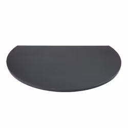 Honed Black Granite Stone Truncated Fireplace Hearth, 31 Inch