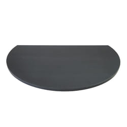 Honed Black Granite Stone Truncated Fireplace Hearth, 31 Inch