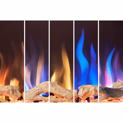 Adam Orlando Inset / Wall Mounted Electric Fire, 72 Inch