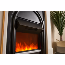 Adam Warwick Fireplace Suite In Pure White & Black Cast Effect, 36 Inch