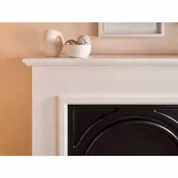 Adam Warwick Fireplace Suite In Pure White & Black Cast Effect, 36 Inch