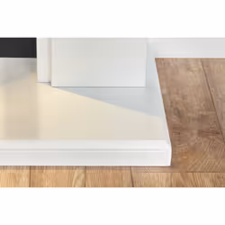 Adam Eltham Fireplace in Pure White & Black with Downlights & Colorado Black Electric Fire, 45 Inch