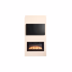 Adam Pre-Built Media Wall 1 with Orlando Inset Wall Electric Fire