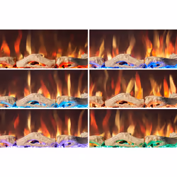 Adam Pre-Built Media Wall 1 with Orlando Inset Wall Electric Fire