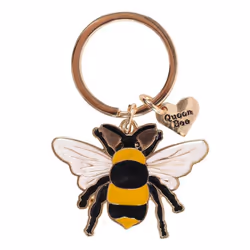 Queen Bee Enamel Keyring by Puckator