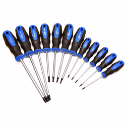 12pc T6 â T45 Torx Screwdriver Set | Cushioned Grip Screwdrivers
