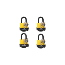 4 Keyed Alike 40mm Water Resistant Waterproof Padlocks 4 Locks 8 Keys Security