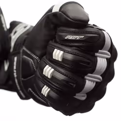 RST Pilot Mens Motorbike Leather Gloves CE Approved Sports Motorcycle Glove - 11, Black / White - Additional view 4