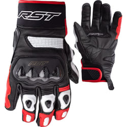 RST Freestyle II Motorcycle Gloves, black-white-red, Size L for Men