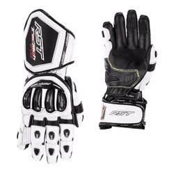 ) RST Tractech Evo 4 CE Leather Gloves White / White / Black - 10 (L