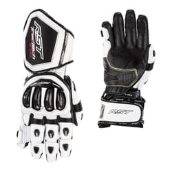 ) RST Tractech Evo 4 CE Leather Gloves White / White / Black - 10 (L