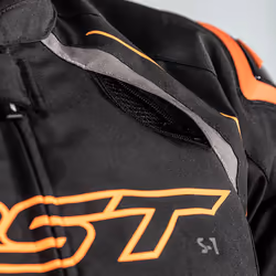 RST S-1 Motorcycle Textile Jacket, black-grey-orange, Size 3XL for Men
