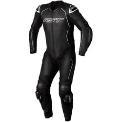 RST S1 1-Piece Motorcycle Leather Suit, black-white, Size M for Men