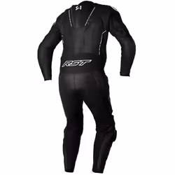 RST S1 1-Piece Motorcycle Leather Suit, black-white, Size M for Men