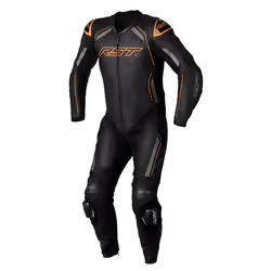 RST S1 CE One Piece Leather Suit Black / Grey / Neon Orange - 34