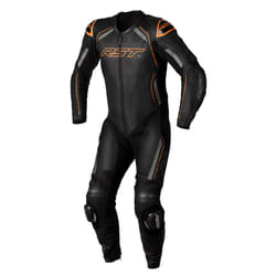 RST S1 CE One Piece Leather Suit Black / Grey / Neon Orange - 34
