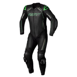 RST S1 CE One Piece Leather Suit Black / Grey / Neon Green - 36