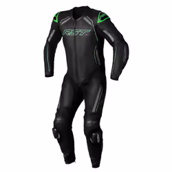 RST S1 CE One Piece Leather Suit Black / Grey / Neon Green - 44