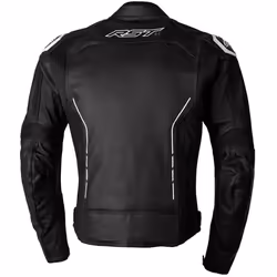RST S1 Motorcycle Leather Jacket, black-white, Size 40 for Men