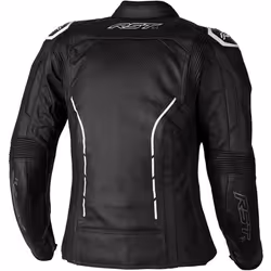 RST S1 Ladies Motorcycle Leather Jacket, black-white, Size M for Women
